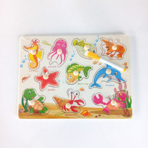 Wooden Peg Puzzle Set – Educational Learning Toys for Toddlers