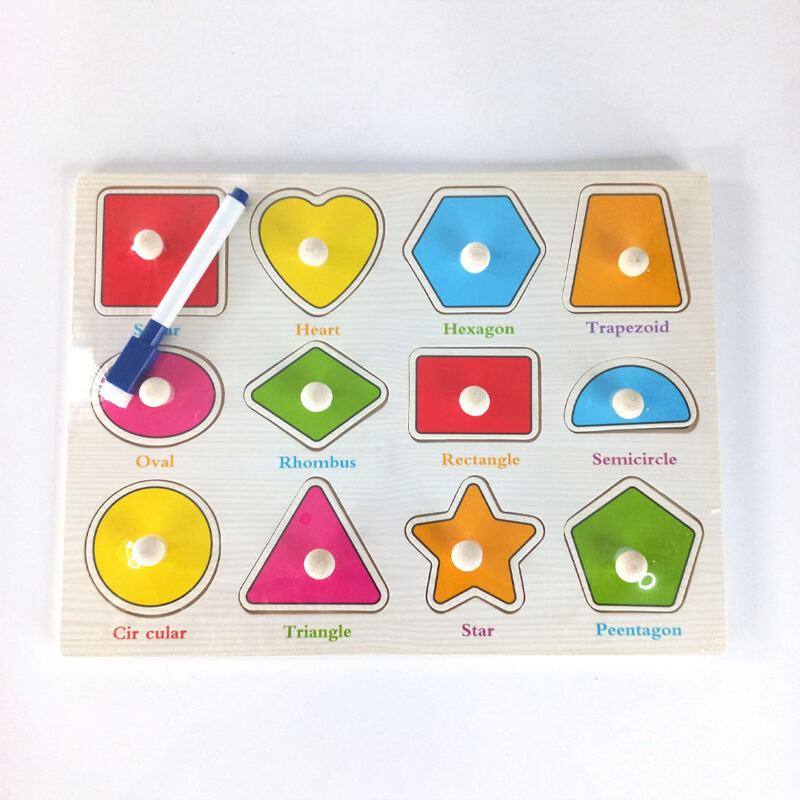 Wooden Peg Puzzle Set – Educational Learning Toys for Toddlers