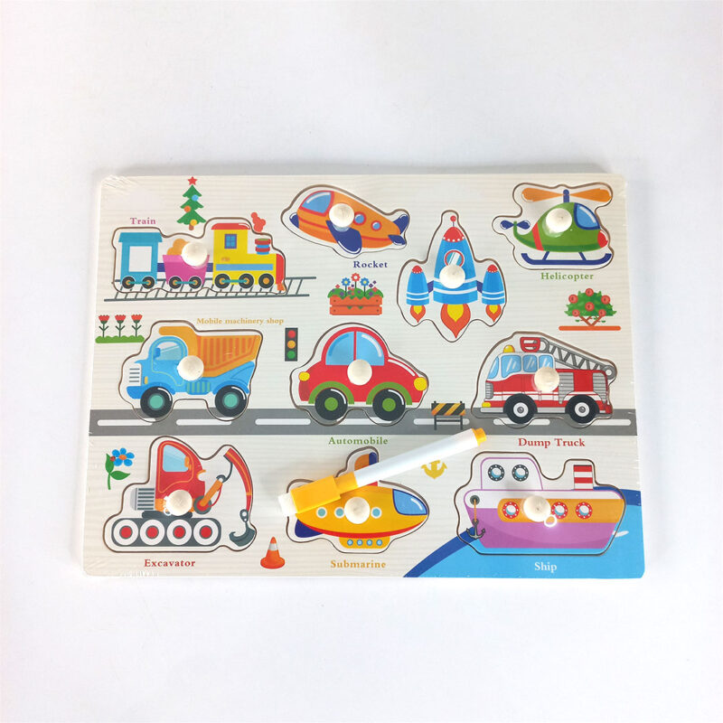 Wooden Peg Puzzle Set – Educational Learning Toys for Toddlers