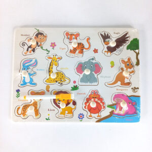 Wooden Peg Puzzle Set – Educational Learning Toys for Toddlers