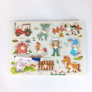 Wooden Peg Puzzle Set – Educational Learning Toys for Toddlers