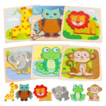 Wooden Animal Puzzle for Toddlers