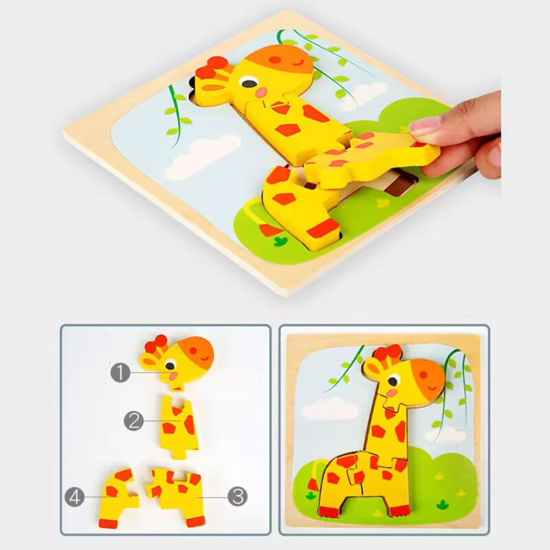 Wooden Animal Puzzle for Toddlers