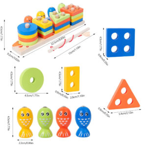 wooden-sorting-and-stacking-fishing-toy-3 Wooden Magnetic Fishing & Shape Sorting Toy
