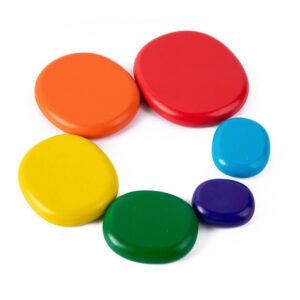 Wooden Stacking Pebbles – Montessori Rainbow Balancing Toy