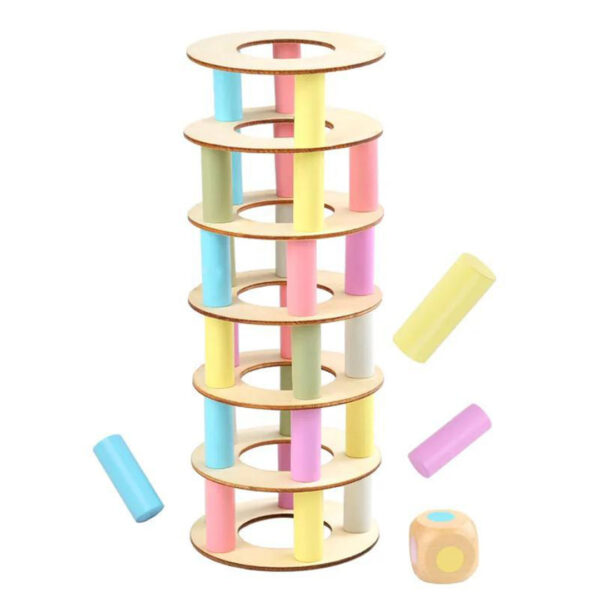 Wooden Tower Stacking Game