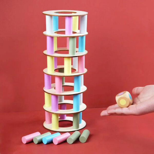 Wooden Tower Stacking Game