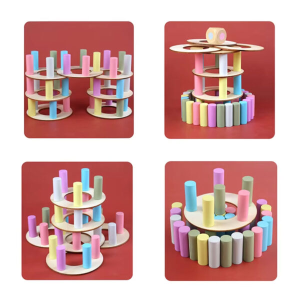 Wooden Tower Stacking Game