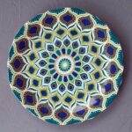 26cm Bohemian Ceramic Dinner Plate – Colorful Mandala Design