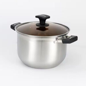 6pc S/Steel Cooking Pot Set with Glass Lids