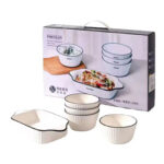 5pc Ceramic Bake & Serve Bowl Set