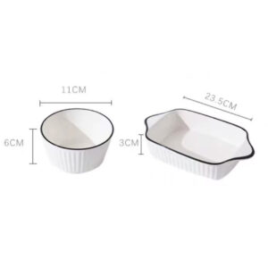 5pc Ceramic Bake & Serve Bowl Set