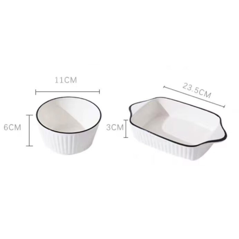 5pc Ceramic Bake & Serve Bowl Set