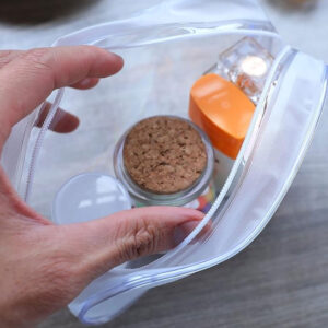 4pc Clear PVC Zippered Toiletry Bag Set