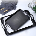 Textured Serving Tray - Black & White
