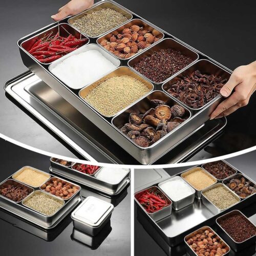 Commercial S/Steel Seasoning Box with Lid