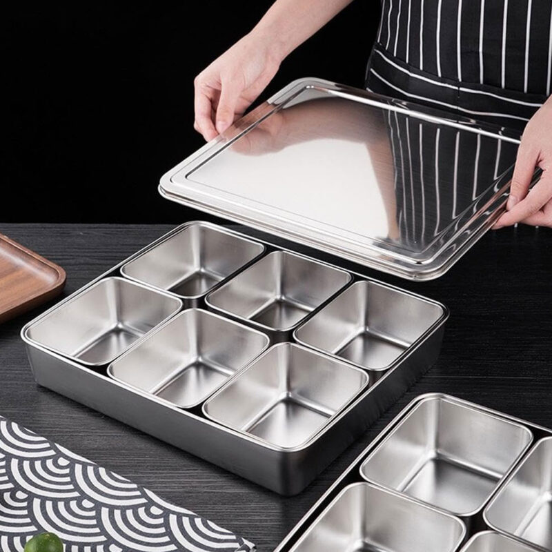 Commercial S/Steel Seasoning Box with Lid