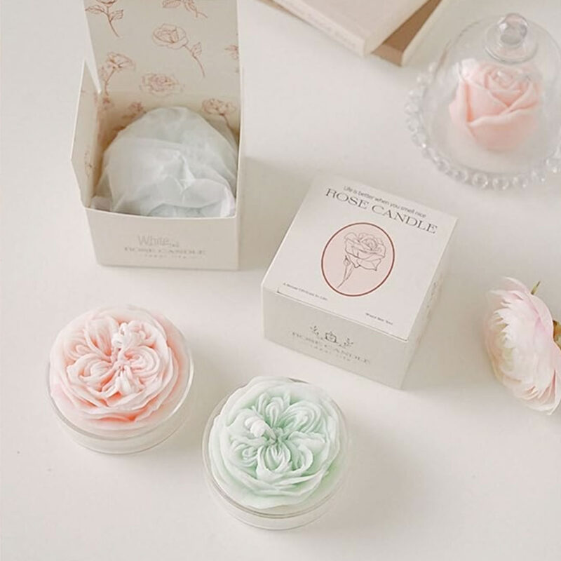 Flower Shaped Scented Candle Soy Wax