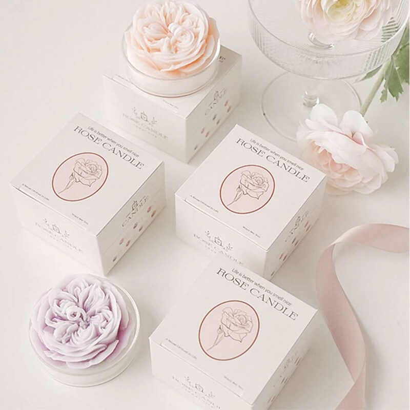 Flower Shaped Scented Candle Soy Wax