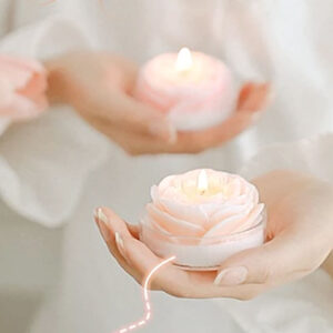 Flower Shaped Scented Candle Soy Wax
