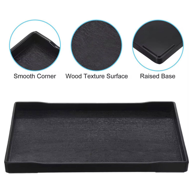 Modern Wood-Effect Serving Trays – Black & White