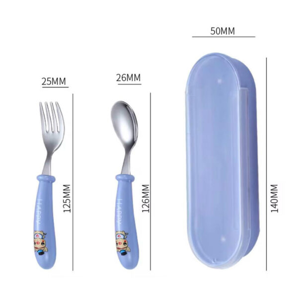 Kids' Fork & Spoon Set with Carry Case