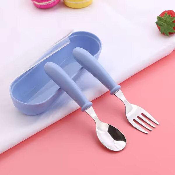 Kids' Fork & Spoon Set with Carry Case