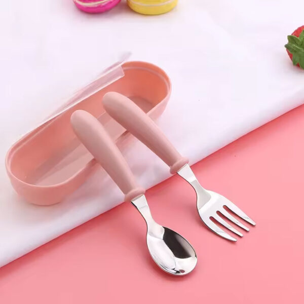 Kids' Fork & Spoon Set with Carry Case