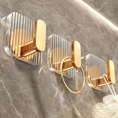 Self-Adhesive Golden Wall Hook – 5.7x5.7cm