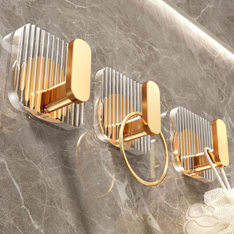 Self-Adhesive Golden Wall Hook – 5.7x5.7cm