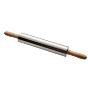 S/Steel Rolling Pin with Wooden Handles