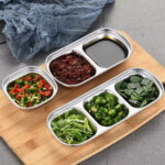 Stainless Steel Sectioned Dishes – 2 & 3 Grid Options