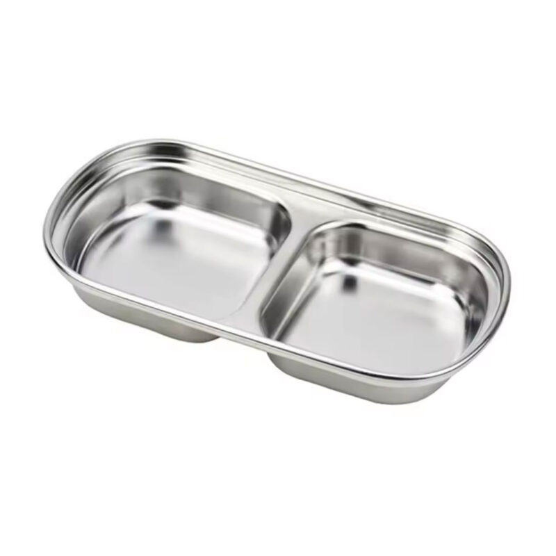 Stainless Steel Sectioned Dishes – 2 & 3 Grid Options