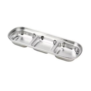 Stainless Steel Sectioned Dishes – 2 & 3 Grid Options