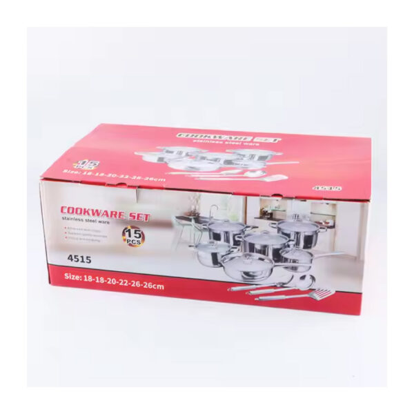 15pc Stainless Steel Cookware Set