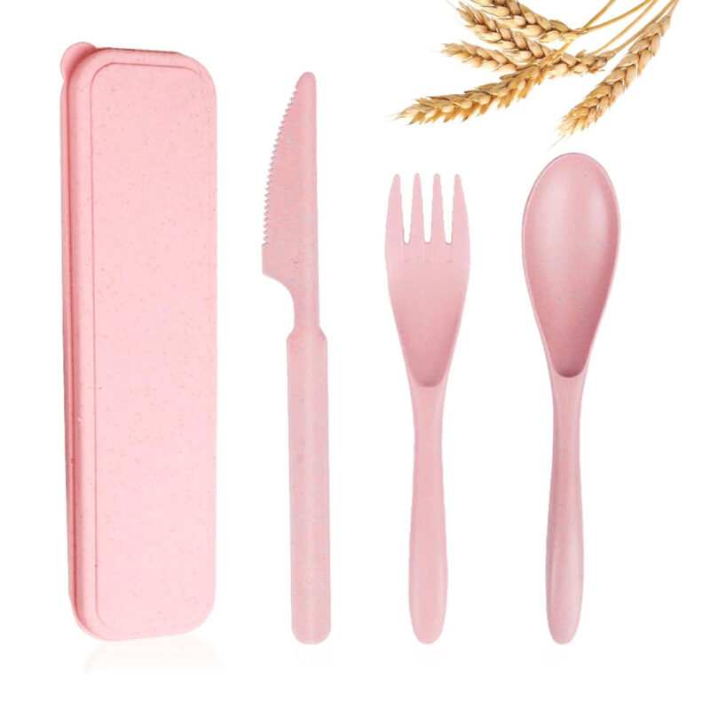 wheat-straw-cutlery-set-4 Wheat Straw Travel Cutlery Set – Reusable & Eco-Friendly