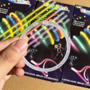 6pc Fluorescent Glow Stick Bracelet Set