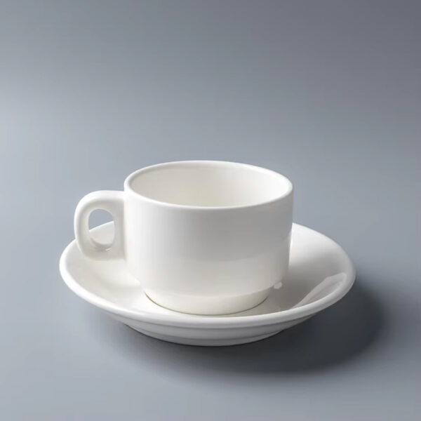 100 & 200ml Durable Porcelain Cup & Saucer