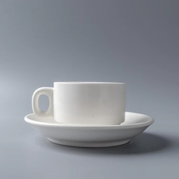 100 & 200ml Durable Porcelain Cup & Saucer