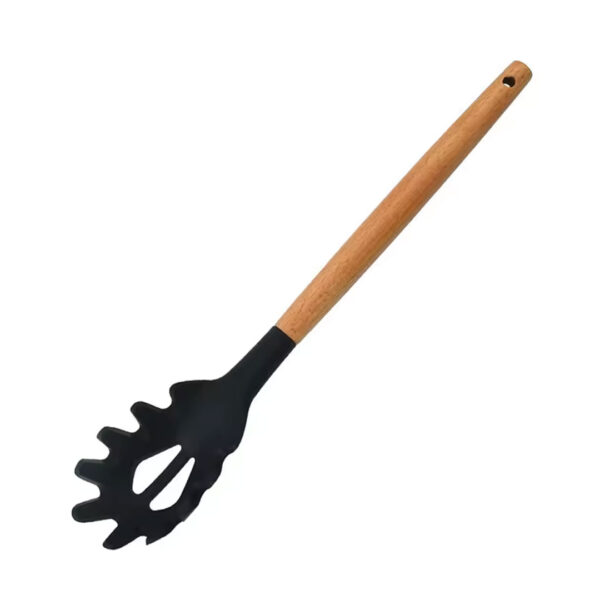 Silicone Spaghetti Spoon with Wooden Handle