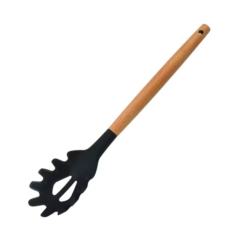 Silicone Spaghetti Spoon with Wooden Handle