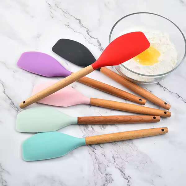 Silicone Spatula with Wooden Handle