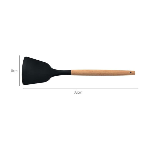 Silicone Turner with Wooden Handle
