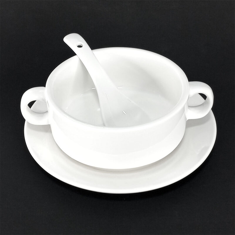 soup-bowl-set-1 Porcelain Soup Bowl with Saucer & Spoon