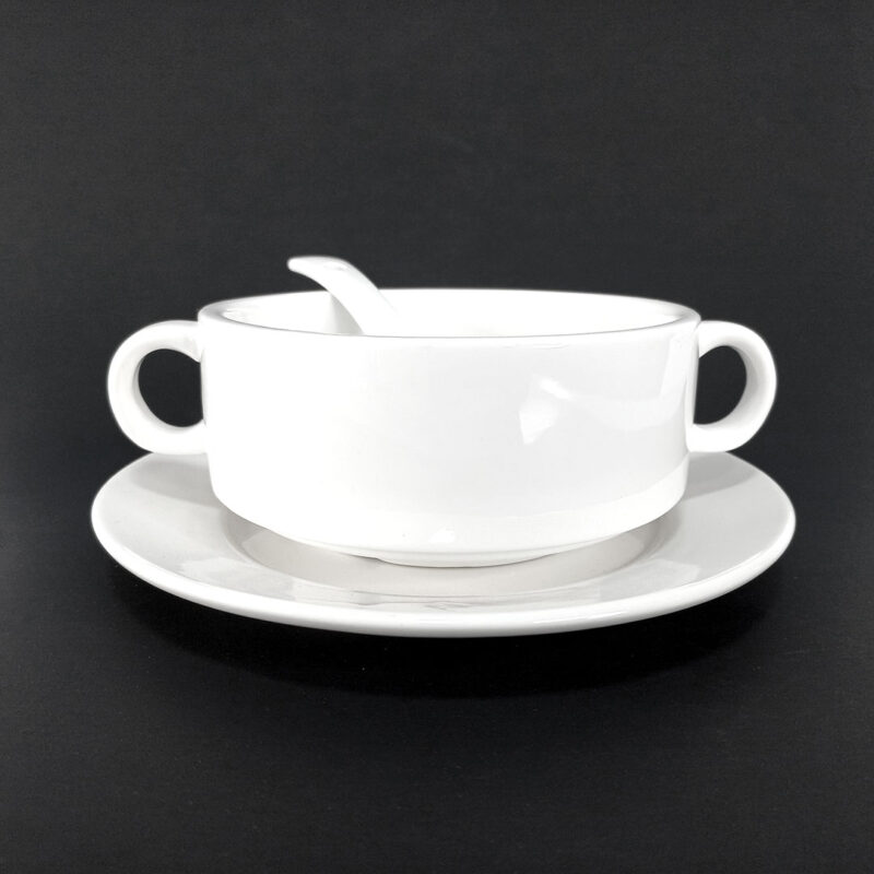 soup-bowl-set-2 Porcelain Soup Bowl with Saucer & Spoon