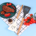 Silicone Slotted Turner with Wooden Handle