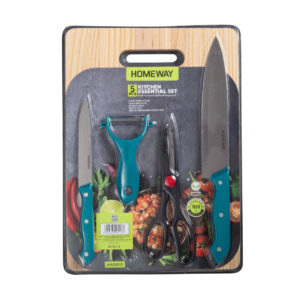 5pc Homeway Kitchen Essential Set With Cutting Board