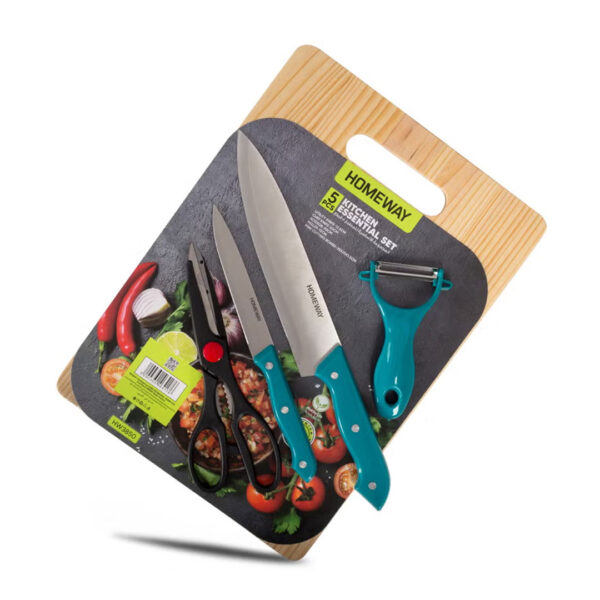 5pc Homeway Kitchen Essential Set With Cutting Board