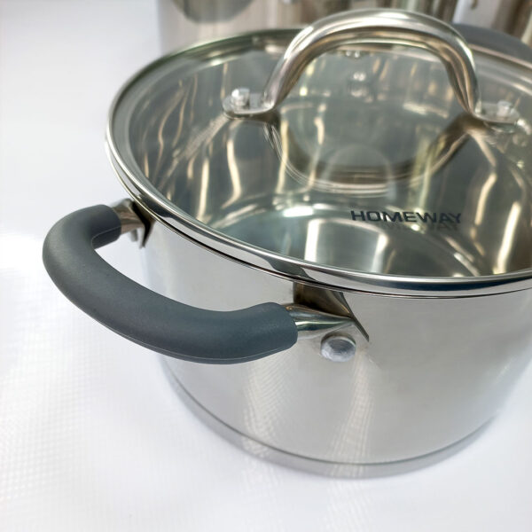 8pc Homeway Stainless Steel Cookware Set with Steamer