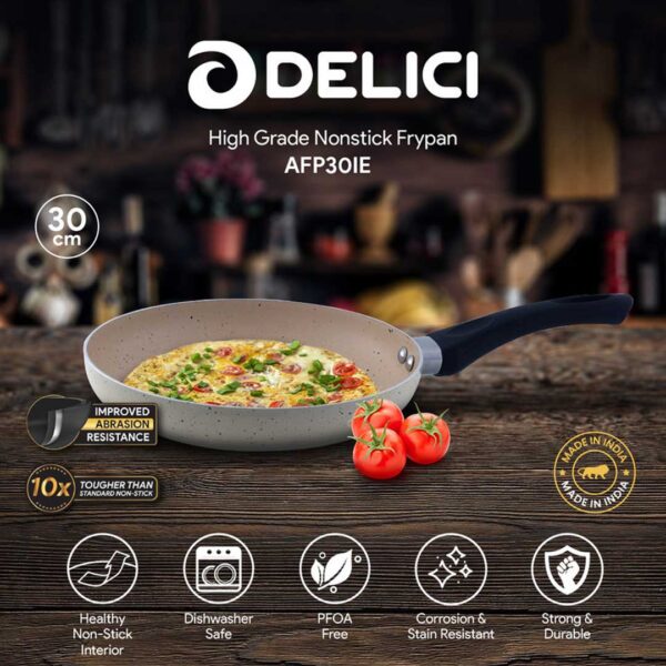 30cm Delici Ivory Nonstick Frying Pan
